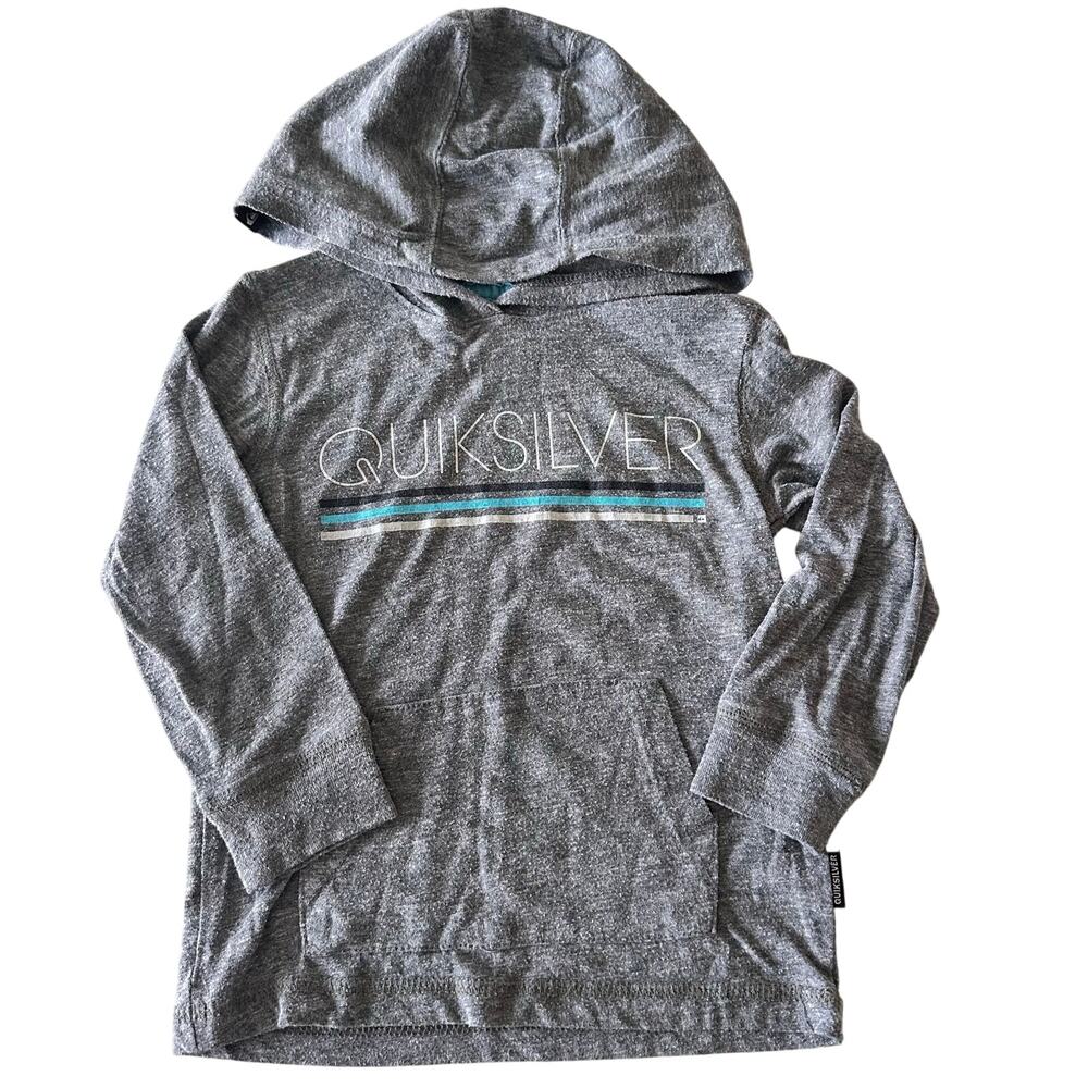 Quiksilver Gray Long Sleeve Hooded Top - Size 2T
